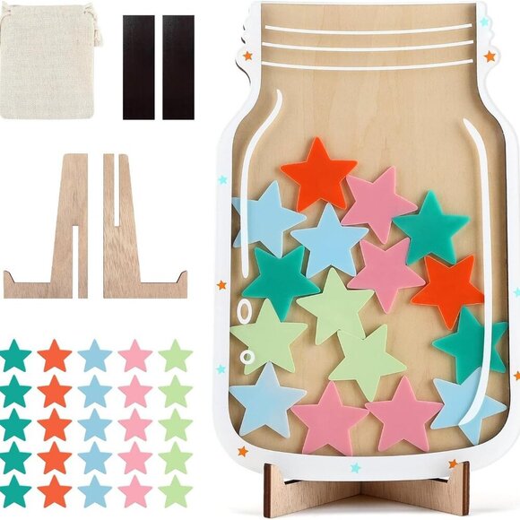 Reward Jar Magnetic, Star Jar Reward System Magnetic Reward Jar for Classroom Bo - Picture 1 of 7